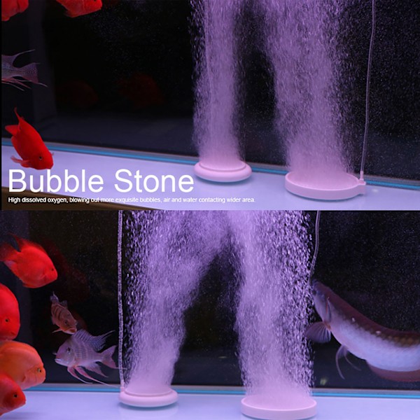 Akvarium NM Luftboblesten Plade Disk Fiskekum Hydroponisk Pumpe Lydløs Luftsten Diffusor Uden Luftledning
