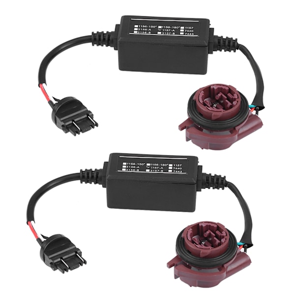 【NX】2 stk. 3157A LED-dekoderadapter Anti Hyper Blink Flash Fejl Annuller Canbus Bremse