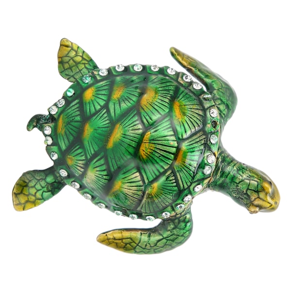 Turtle Trinket Staty zinklegering Små smycken Förvaringslåda Container Collection Hemprydnad