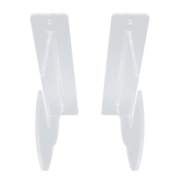 2 stk Skateboard Veggmontert Displaystativ Akryl Skateboard Veggfeste Horisontal Displaystativ for Longboard Snowboard Transparent