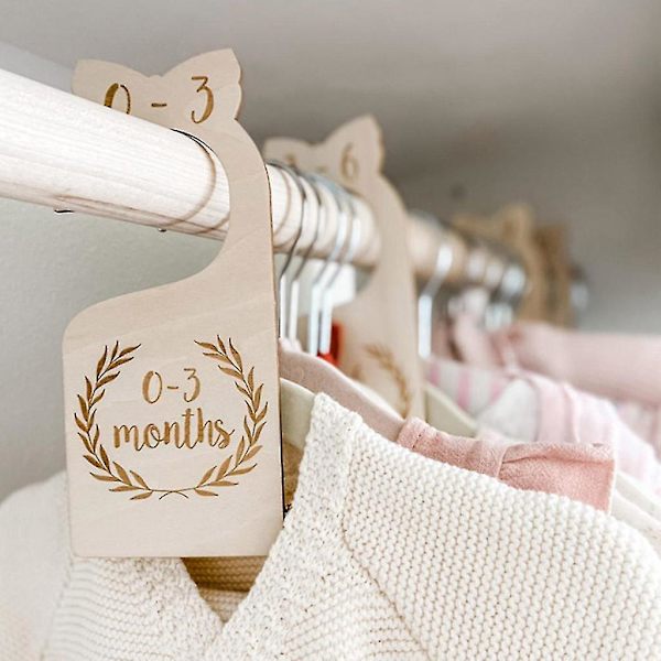 Träklädsel i trä för babystorlek - Set med 7 för nyfödda till 24 månader