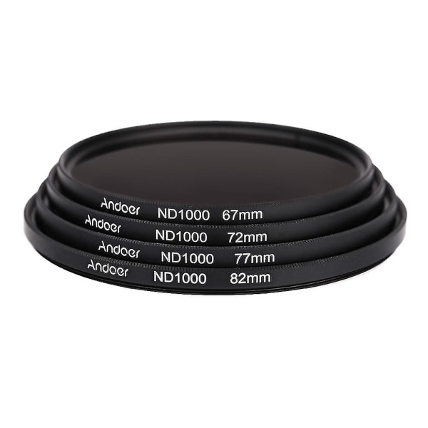 77mm 10 Stop Fader neutralt densitetsfilter för Nikon Canon Dslr-kamera
