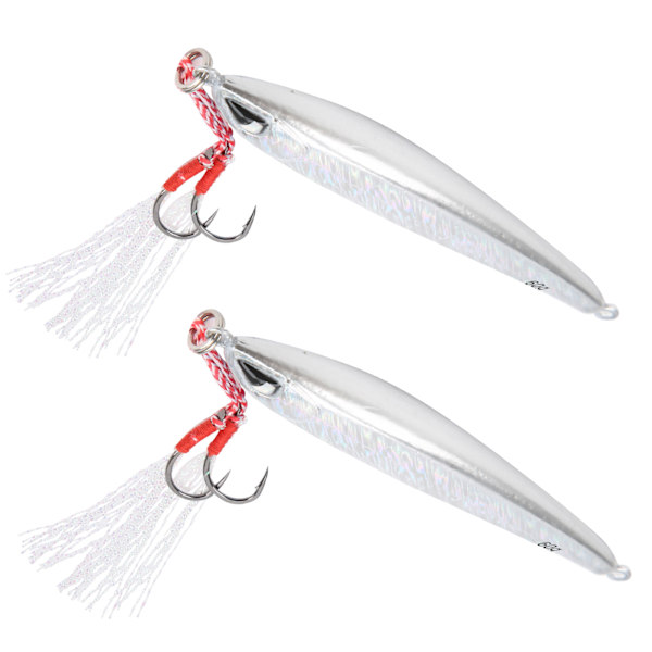 2st Fiskedrag 3D Simulering Ögon Jig Wobbler Crankbait Bass Öring Gädda Bait SwimbaitSilver