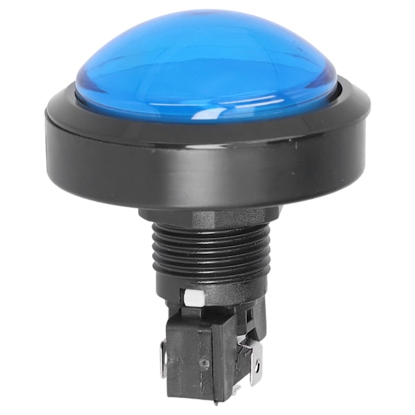60 mm stor konvex knapp 2-fotsomkopplarknapp med LED-ljus för Crane Machine Game Console Blå