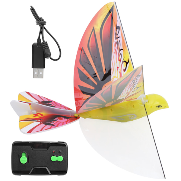 RC Flygende Fugl Leke Høysimulert 2,4 GHz Fjernkontroll EBird Barneleke for Barn (Oransje)