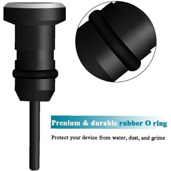 Sæt med USB C-støvstik til opladningsport Støvstik til 3,5 mm hovedtelefonstik