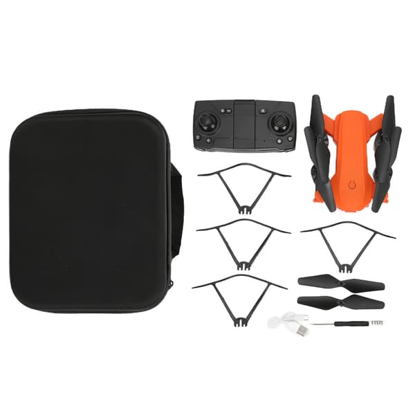 Minidrone til Børn 4K Dobbelt Kamera RC Quadcopter Foldbar Drone Legetøj Understøtter Headless Mode Orange