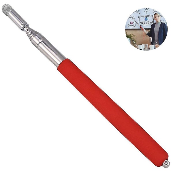 Telescopic Teachers Pointer, Teaching Pointer, Hand Pointer Udtrækkelig Red