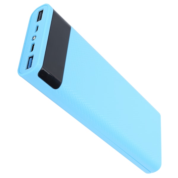 Snabbladdningsversion 8x18650 Power Bank-fodral USB DIY-kit Skal Batterihållare Laddningsbox Blå