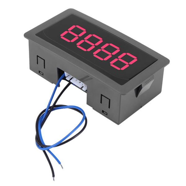 DC LED Digital Display 4-sifret 0‑9999 Opp/Ned Plus/Minus Panelteller Rød