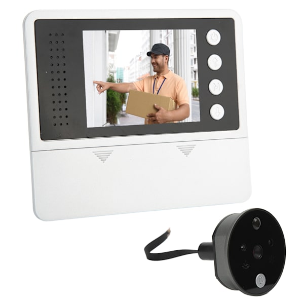 Digital dörr titthålsvisare videodörrklocka Kamera 4 ringsignaler Night Vision 2 Way Intercom för hem Lägenhet kontor