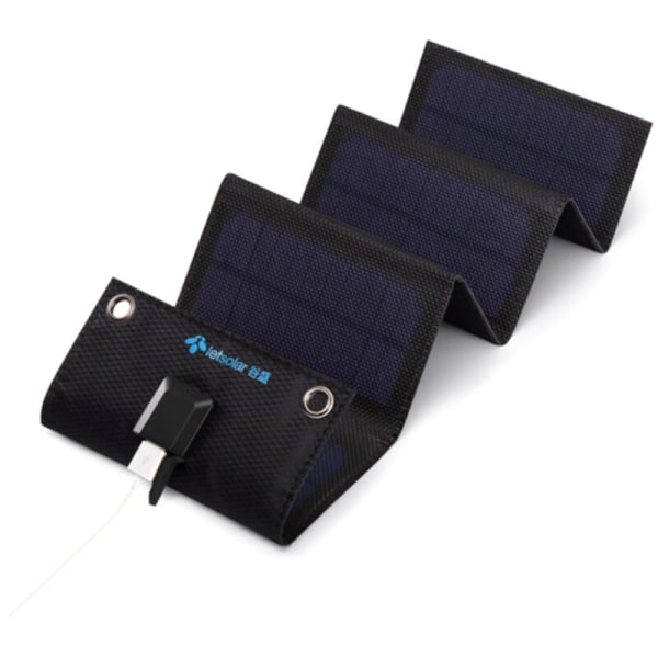 MS9 Bærbar Solar Power Bank Udendørs Solar Oplader IPX4 Vandtæt Sammenfoldelig 9W Hurtigopladning 5V USB Mini Kompakt