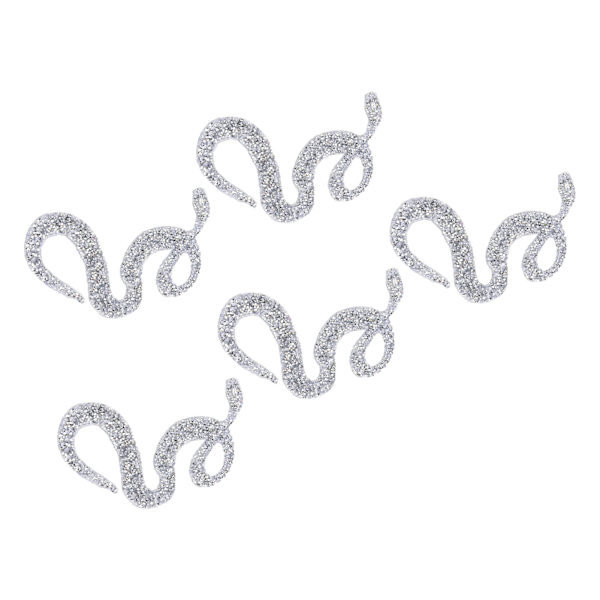 Slangeformet Strass Trim Bånd Mesh Wrap Rulle DIY Tøjtilbehør Applikation (sølv)