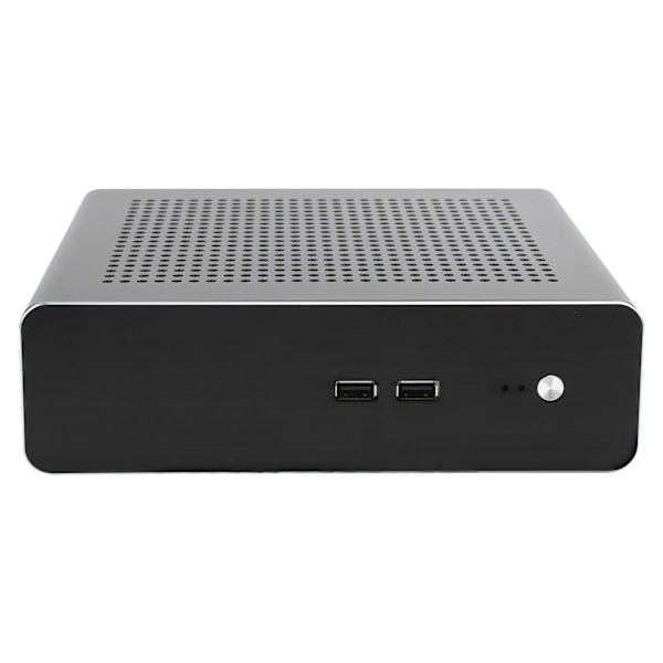 G60S HTPC Chassi Full Aluminium DCATX Power Supply MiniITX Fodral för stationär dator (Noir USB2.0)