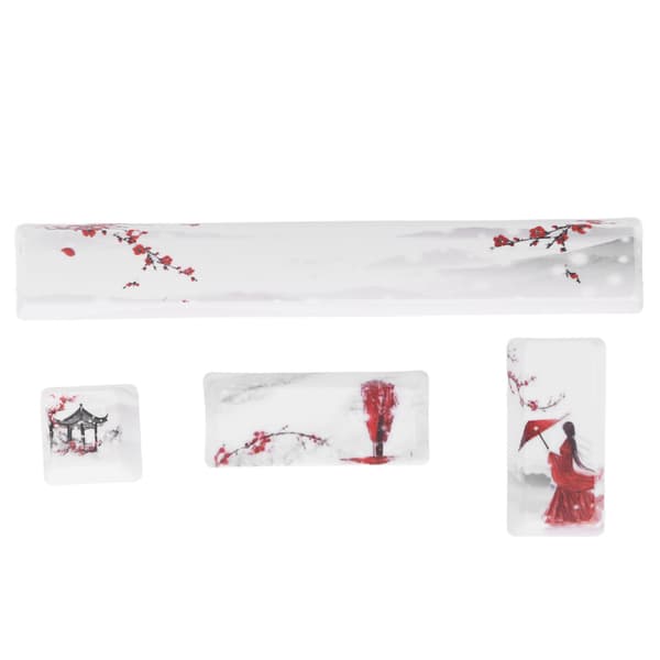 【NX】DIY Keycaps Kit Vinter Snow Plum Pattern Universal Mekaniskt tangentbordsbytestillbehör