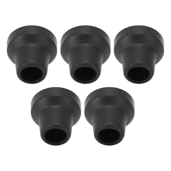 5 stk Medicinske Krykketoppe 16 mm udskiftningskrykketoppe med metalpakninger til krykker Sort