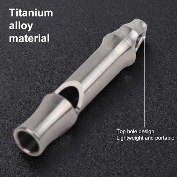 Titanium Whistle Portable Whistle Survival Whistle för utomhussporttävling Nödvandring Camping Husdjursträning