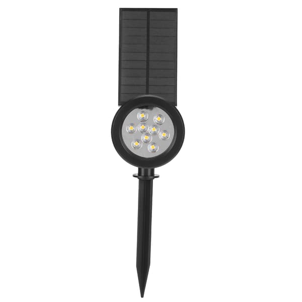 9LED Chips Solcelle Spotlights LED Solcelle Landskabslys til Udendørs Havegård Varmt Lys
