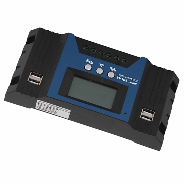 12V 24V Solar Charge Controller Regulator 4 USB-portar 5V 2.5A Parameter Justerbar LCD-skärm för husbil hemmabåt 30A