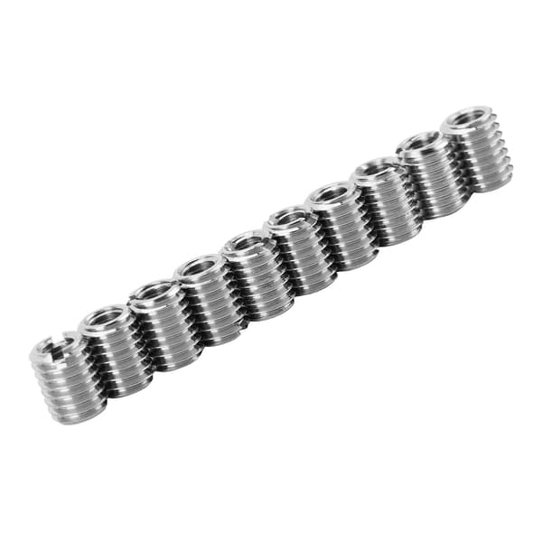 10 stk gjengeinnsatssett reduserende mutter 303 rustfritt stål hunn M5x0.8 hann M8x1.25 0.4in Lengde