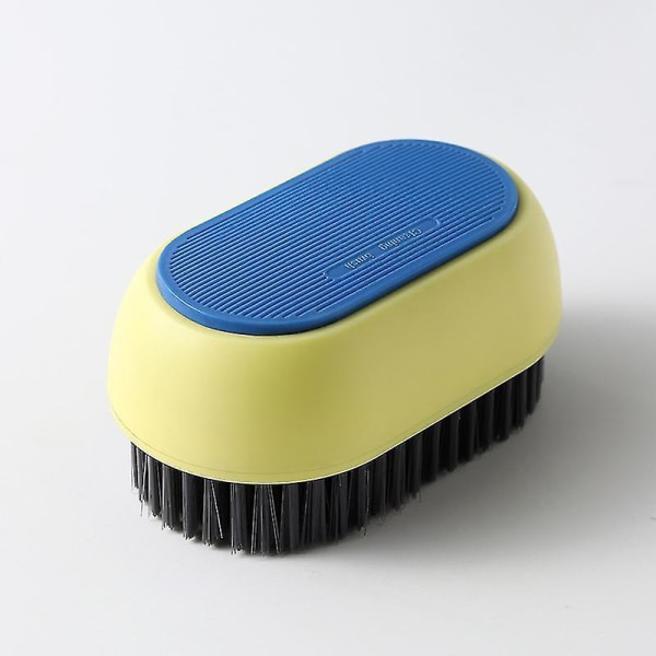 Langt skaft skobørste Blød børstehår farve Kontrast vaskebørste clothes brush yellow