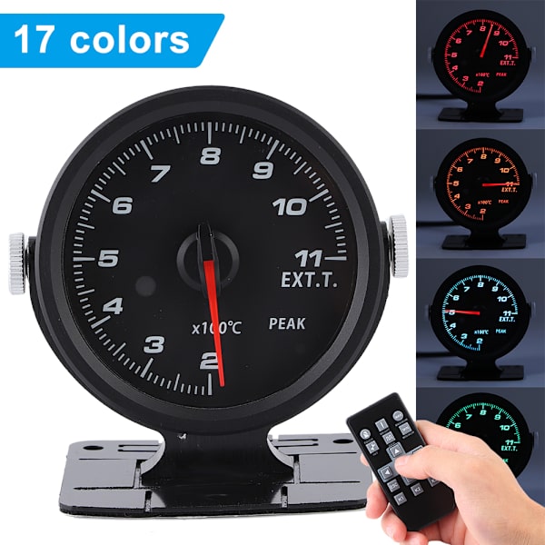 CAMMUS 60 mm tonet 17 farver OBD2 Racing EGT udstødningstemperaturmåler