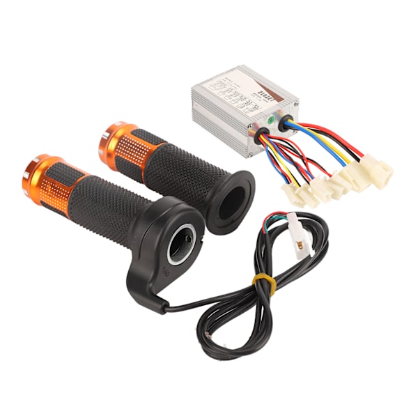 36V 350W alumiiniseos Harjattu nopeussäädin ja pitkä johto kaasukahva Twist Grip Set sähköpyörälle kolmipyöräisille moottoripyörille