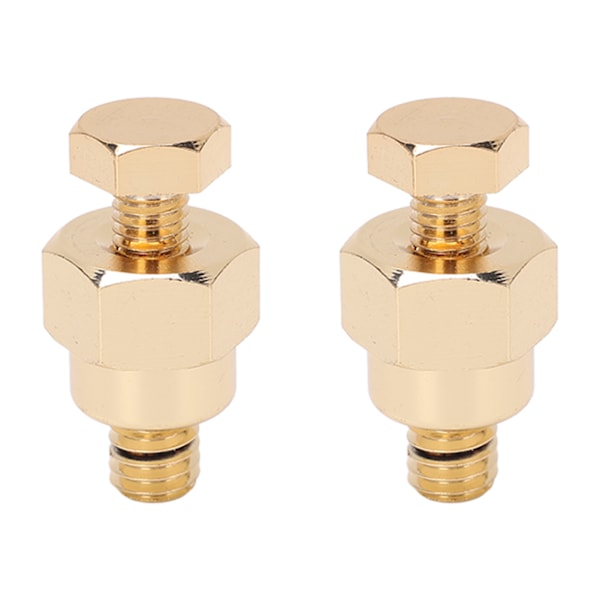 2 stk. Batteriadapterterminal med kort sidepost, 3/8 tommer NPT-gevind, messing, til plus og minus
