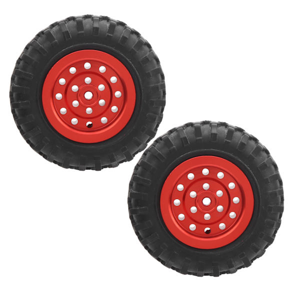 55 mm/2,2 tuuman RC-kuorma-auton renkaat ruuvilla Alumiiniseos Kumi Liukueste WPL D12 1/10:lle (Punainen R)