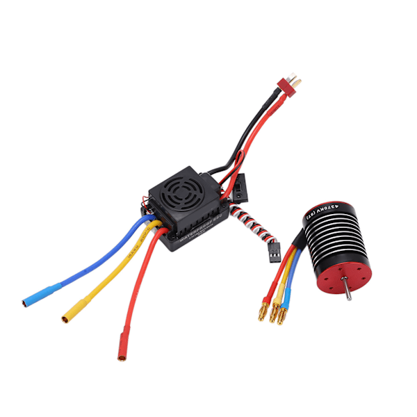 F540 4370KV Børsteløs Motor 60A Børsteløs Vanntett ESC Sett for 1/10 RC Bil Oppgraderingsdeler