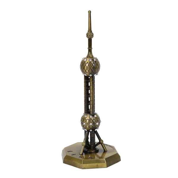 Shanghai Oriental Pearl med diamantmodell galvaniserad utförande Resesouvenir