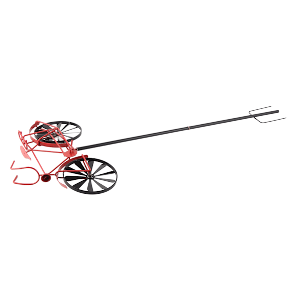 Pyörän tuuliturbiini Vintage-polkupyörä Metalli Tuuliturbiini Vintage-tyyliset koristeet pihalle ja puutarhaan Punainen