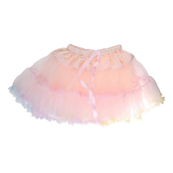 Kvinnor Elastisk Midja Puffig Tyll Underkjol Regnbåge Moln Kort Tutu Kjol Balett Dans Underkjol Lolita Underkjol 55cm