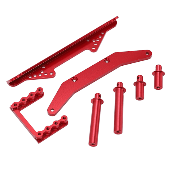 Foran og bakre karosserifester i aluminium med karosseripinner for Traxxas Slash 2WD 1/10 RC-bil Rød