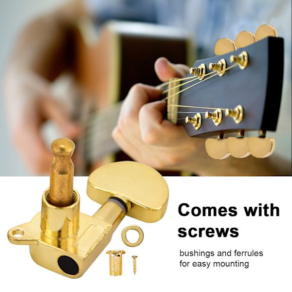 3L3R Guitar Tuning Pegs Tuners Zinklegering maskinhuvuden för Guitar Gold