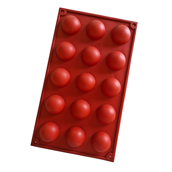 Halvkugleform 15 Huller Silikon Halvcirkel Bageform til Kage Chokolademousse