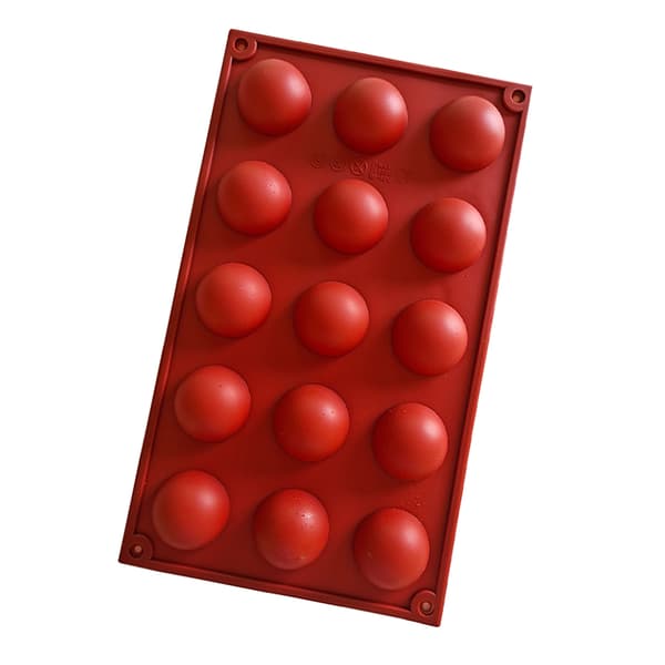 Semi Sphere Form 15 Huller Silikone Halvcirkel Bageform Kompatibel med kage Chokolademousse