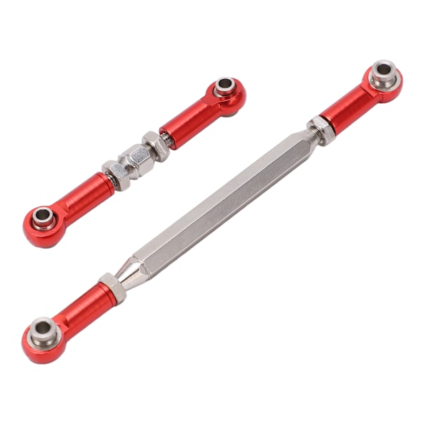 Metall justerbar styrestang Aluminiumlegering Servoarm Trekkstang for MN-serien D90 MN90 RC-biler Rød