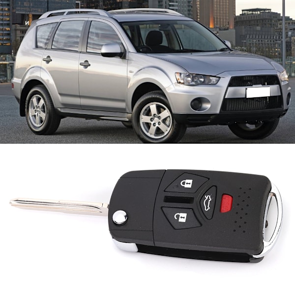 3+1-knapps sammenleggbar fjernkontroll Flip Shell Key Fob Case Cover Passer for Mitsubishi 2007-2010 Eclipse