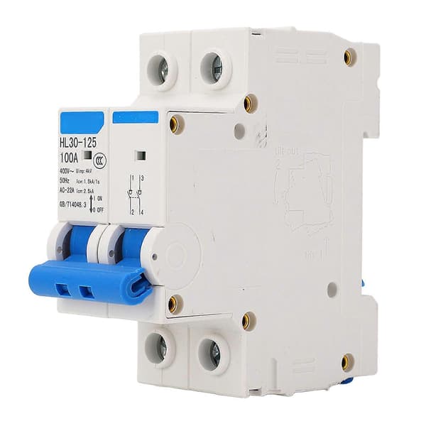 2P Hovedafbryder HL30 125 Isolerende Afbryder PC Mini Husholdningsfunktion Afbryder Isolator 100A 400V