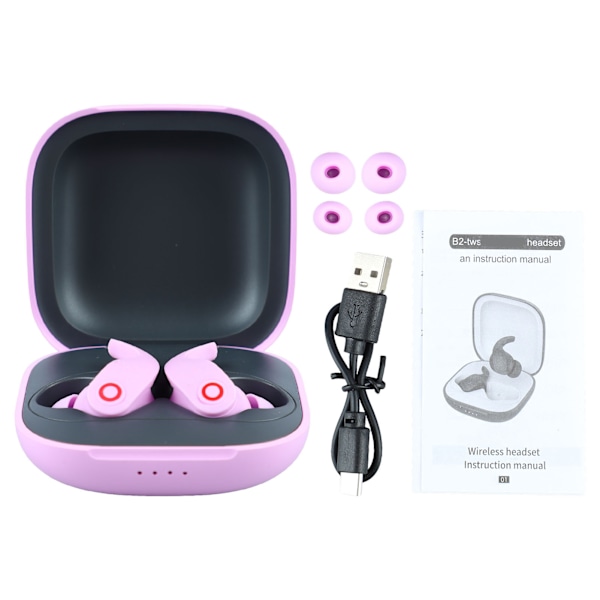Trådløse ørepropper med universell støydemping, HiFi-stereo, dyp bass, lang batteritid, Bluetooth 5.3, for sport