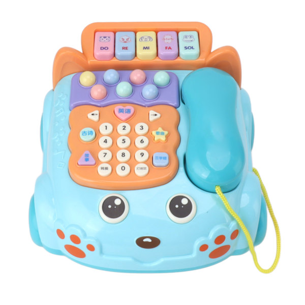 Baby puhelin lelu Piirretty musiikilla Valo Lapset Leikki Puhelin Vanhempi Lapsi Interaktiivinen Koulutus Kiina Englanti Kaksikielinen lelu Sininen