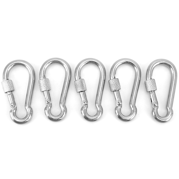 50 MM karbinhake Båtar Heavy Duty Rostfritt Stål Clips Fjäder Snap Krokar Spännen