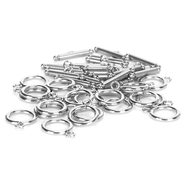 20 Set Armband Toggle Spännen Rostfritt stål OT Spänne Halsband Gör det själv Smycken Tillbehör