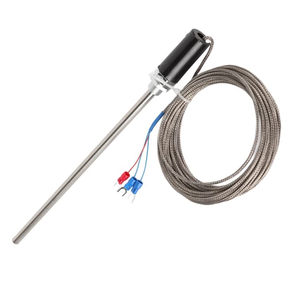M12 Probe Termoelement PT100 Temperaturfølerprobe i rustfritt stål 200mm 0-400°C5m