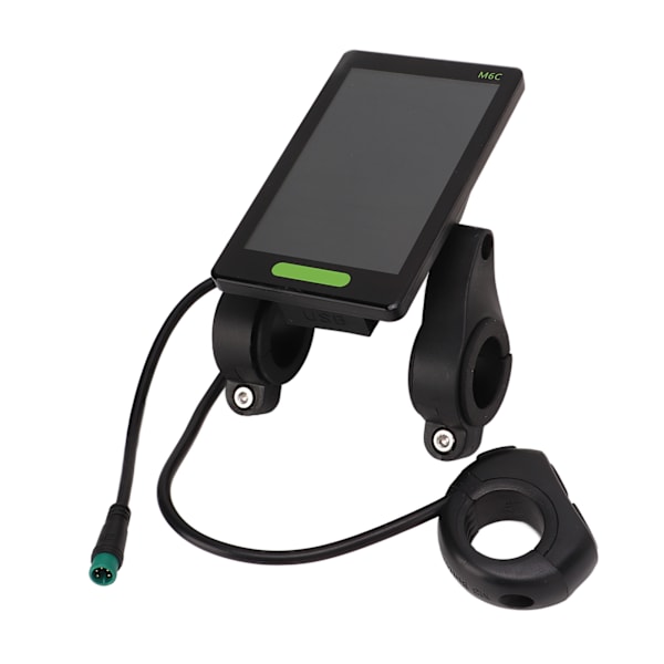 Elektrisk cykel Display Mätare Stor skärm M6C LCD Scooter Display Kontrollpanel med vattentät kontakt för modifiering