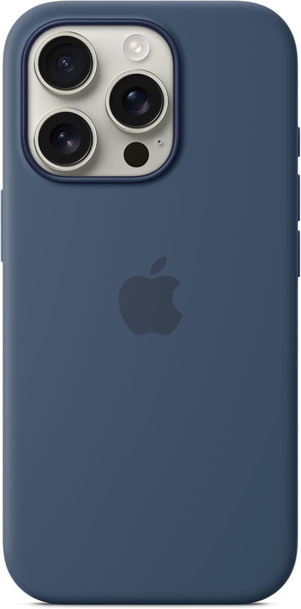 【NX】Apple iPhone 16 Pro silikondeksel med MagSafe - Mørkeblå (kompatibel)[YDE]