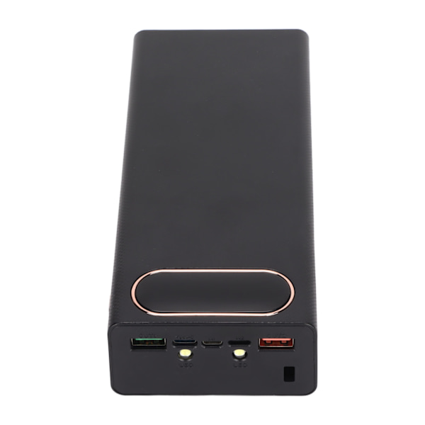 L16 16x18650 DIY Power Bank 2 USB-lähtöä 22,5W pikalatausparistokotelo LCD-näytöllä ja Micro Type C -tulolla Musta