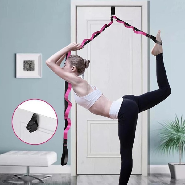Stretch Strap, ei-elastinen venytyshihna venyttelyyn, pilatesiin, tanssiin, voimisteluun