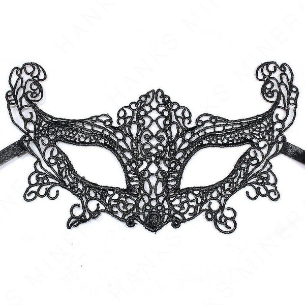 Valentine's Day Black Enchanting Lace Eye Mask Hollow Lace Mask Erotisk